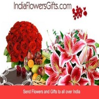 Topnotch Flower with Cake Same Day Delivery in India at Affordable De